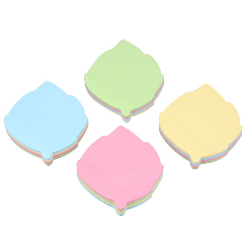 GTHER 4PCS Leaf Shaped Sticky Notes, Colored Sticky Notes Leaves Pink Blue Green Yellow Cute Fun Cool Self-Adhesive Note for Kids School Classroom Office College (Leaf) - Image 3